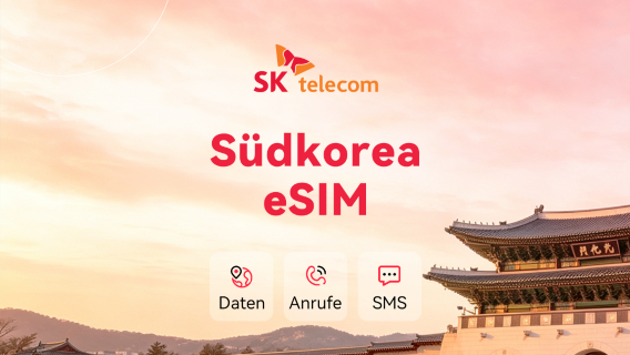 Südkorea SKT 5G/4G native eSIM | Anrufe + SMS | 010 Telefonnummer | 24-Stunden-Abrechnung | QR-Code