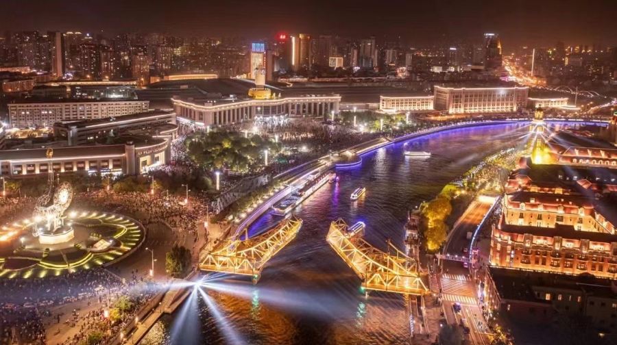 天津之眼摩天輪夜景+夜景海河遊船+古文化街一日夜遊∣私家團