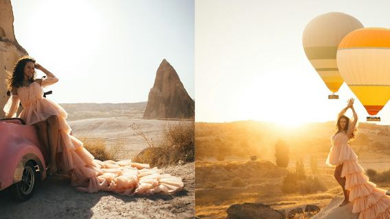 Cappadocia: Photoshoot with a Flying Dress