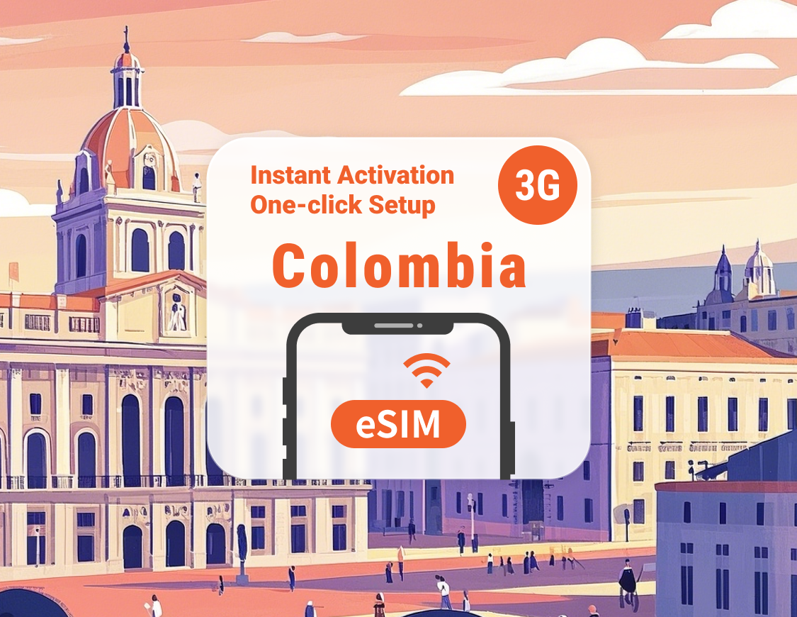 Colombia eSIM | Ondersteunt ChatGPT & TikTok | 1–30 dagen | Directe QR-code