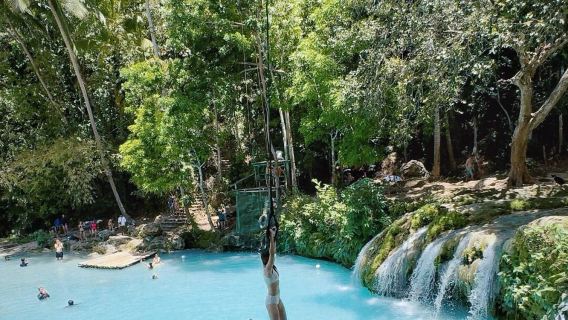 Bohol Island departure Siquijor island-hopping 1-day tour: viral swing · cane jumping · Salagdoong Beach