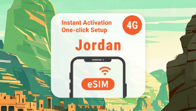 eSIM Jordania 5G | Pakiet danych na 3-30 dni | Szybka aktywacja jednym kliknięciem | Brak konieczności oczekiwania na dostawę | Kod QR