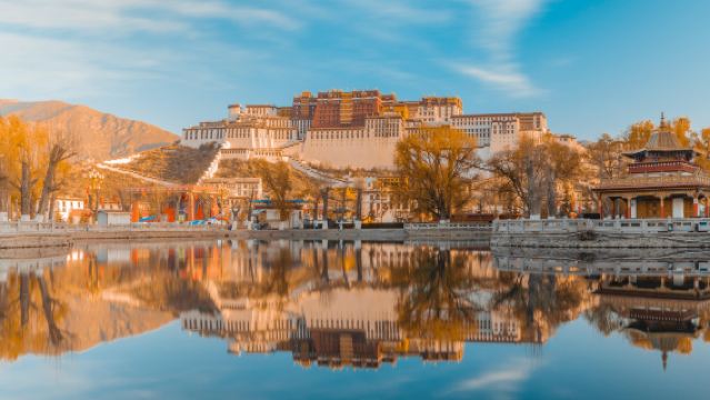 Kuil Gadong Pemandangan Gunung Bersalji Jieqin Langsang Lembah Lembap Shigatse