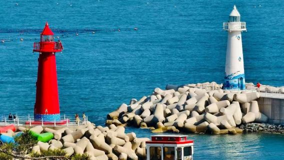 松島雲端步道+釜山松島海上纜車+白淺灘文化村一日遊【包車遊】