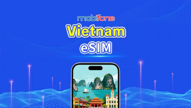 Wietnam mobifone eSIM | 4G | Całkowita ilość danych 30GB/50GB | Lokalny numer telefonu | Rozliczenie w dniach kalendarzowych | Kod QR