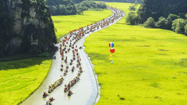 ทัวร์วันเดียวที่นิญบิ่ง: ฮวาลือ – ถ้ำโก๊ก – ปั่นจักรยาน [บริการรถรับส่ง 2 ทาง ต้นทางฮานอย+รวมอาหารกลางวัน]