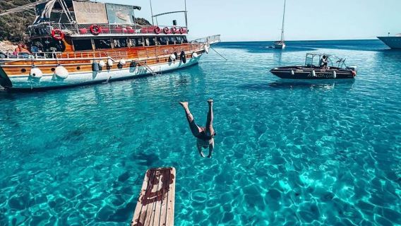 Perjalanan Kapal Sehari Penuh ke Pulau Orak dari Bodrum dengan Makan Siang dan Opsi Transfer Hotel