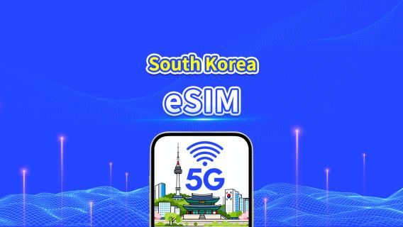 South Korea 5G eSIM | Multi-network coverage | Daily/Total Data Package | 1–30 days | Calendar Day Billing | QR Code