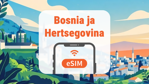 Bosnia ja Hertsegovina eSIM | Kaksoisverkko • Kaikki AI & TikTok | 1–30 päivää | QR-koodi