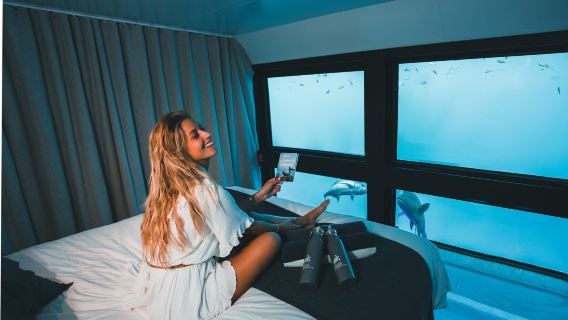 cắm trại qua đêm ở Đảo Hamilton[Reefsuite Quần đảo Whitsunday, Airlie, Đảo Hamilton, Khách sạn dưới nước Rạn san hô Great Barrier của Hardy]