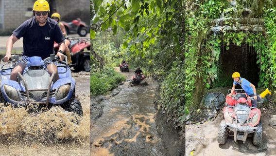 Bali: ATV Ride Adventure with track river bank, dense forest
