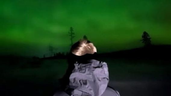 Sälen: Northern Lights Snowshoe Adventure with Pickup