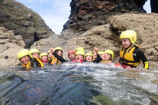 Cornwall: Beginner Coasteering Adventure at Praa Sands