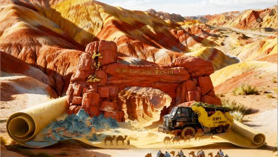 平山湖+張掖七彩丹霞旅遊景區一日遊【2-8人團純玩/上門接駁/長時停留】