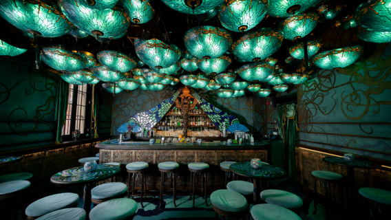 Dragonfly Grand Hall|Three must-visit bars in Lan Kwai Fong|Renowned interior designer Ashley Sutton designed the Art Nouveau contemporary-style Green Dragonfly Bar.