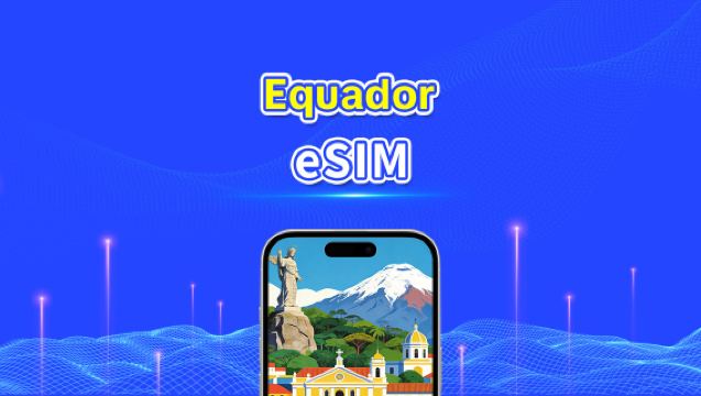 eSIM do Equador | 4G | Pacote diário/de dados | Dados de alta velocidade | 24 horas | 1-30 dias | Código QR