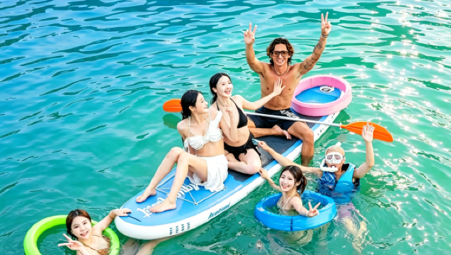 1-day tour in Nha Trang: snorkeling/scuba diving + fishing + waterslide + paddleboarding + lobster & seafood BBQ