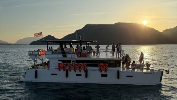 Langkawi 5-in-1 island hopping experience (panoramic island tour + pristine coastal views + fun fishing + seafood barbecue feast)