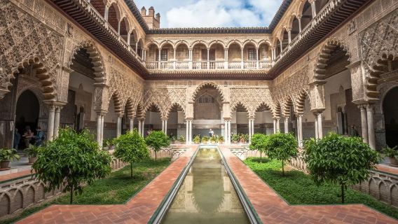 Strolling guided tour of the Royal Alcázar of Seville (1.5 hr official guide + skip-the-line admission)