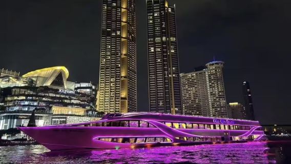 Night cruise on the Chao Phraya River with Opalyn (formerly Grand Pearl) in Bangkok [Icon Siam]