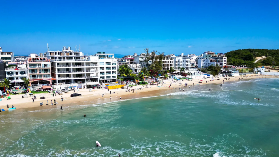 Afgang fra Sanya: Houhai Village + Wuzhizhou Pier Surferlandsby Kystrundtur med Privat Bil i En Dag