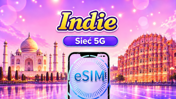 Indie | eSIM 5G/4G | Pakiet dzienny/danych | Rozliczenie według dni kalendarzowych | 1-30 dni | Kod QR