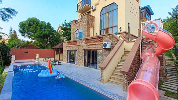 Villa Berdiri Sendiri 10 Bilik di Tepi Sungai Gunung Nankun - KTV + Peralatan Barbeku + Mahjong + Kolam Renang + Mata Air Panas