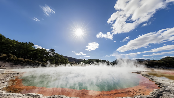 Окленд, Новая Зеландия — Волшебный мир Уаи-О-Тапу + Шампейн-Пул + Тропа к кратеру Радужной горы