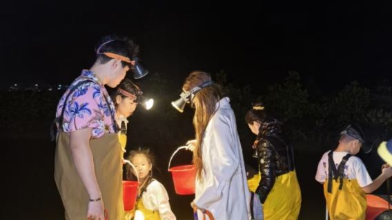 三亞海棠灣後海趕海 探險好奇的親子遊佳選 免費加工 提供趕海裝備