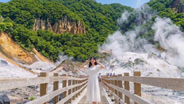 Noboribetsu Jigokudani, Usuzan kabelbaan, Kyogoku Meisui Park | Vertrek vanuit Sapporo | Inclusief kleine snack