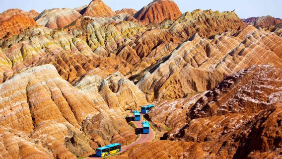 Zhangye Colorful Danxia & Pingshan Lake Grand Canyon Day Tour: Private Car Service