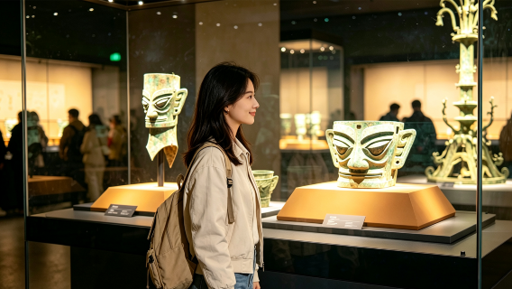 成都ワンデーツアー●三星堆博物館＋四川科技館●四川プライベートツアー専用車ツアー