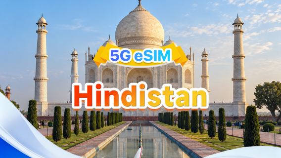 Hindistan 5G eSIM | Dört Ağ · Tüm AI&TikTok Desteği | 500MB/Gün-30GB Toplam | 1-30 Gün | 24 Saat Ücretlendirme | QR Kodu