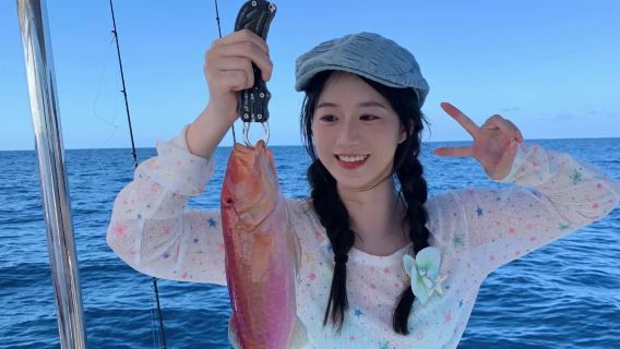 アメリカ・サイパン島でのフィッシングツアー【貸切ボートでの深海トローリング/深海釣り+シュノーケリング+BBQ+ホテル送迎付き】