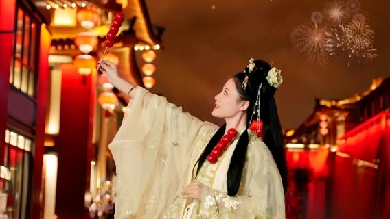 Esperienza di fotografia in abiti tradizionali cinesi a Chengdu Chunxi Road (noleggio abiti tradizionali + opzione di servizio fotografico esterno con fotografo + abiti eleganti e vari + servizio di alta qualità + abiti di prima scelta)