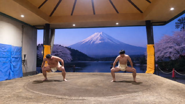 KabaBus Lake Yamanaka Amphibious Bus Experience + Mount Fuji Sumo Show [Yokozuna Road] Immersive Japanese Culture Experience with Mount Fuji Postcard Making & Round-trip Transfer - 99% Recommended