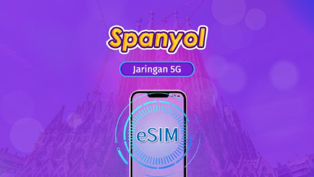 Spanyol | eSIM 5G/4G | Paket Total | Penagihan 24 Jam | 7–30 Hari | Kode QR