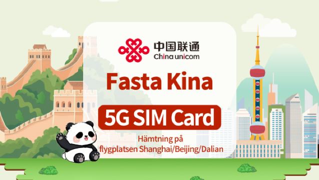 [Fastlandskina] China Unicom 5G SIM-kort | Dagliga nödvändigheter | Upphämtning på flygplatserna i Shanghai/Peking/Dalian | 7/10 dagar | Stöder lokalsamtal och SMS + appregistrering + internetåtkomst