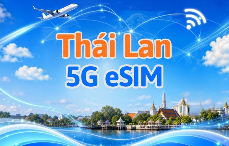 Thái Lan | eSIM 5G | Vé ngày/Gói tổng | Tính phí mỗi 24 giờ | 1-30 ngày | Mã QR