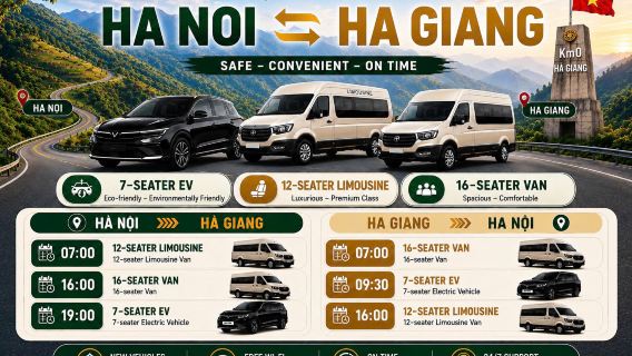 Hanoi and Ha Giang Shared Transfer | 7-Seater, 16-Seater and Premium Limousine