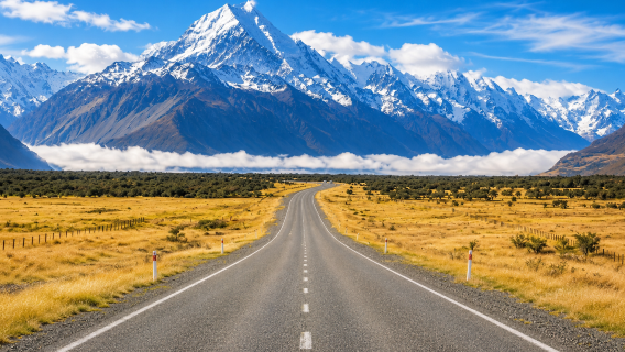 Afgang fra Queenstown | Mount Cook Nationalpark | Lake Tekapo | Enkeltretur til Christchurch | 16-personers gruppe