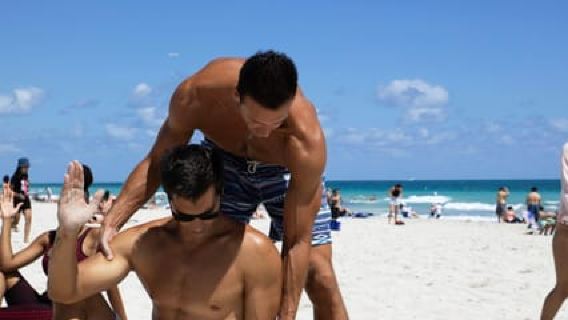 Sunrise Yoga on the Beach in Miami Beach