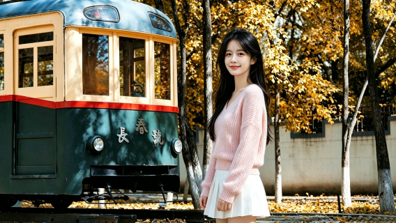 Lawatan setengah hari tram Changchun | tiket kenangan cop mohor + rantai kunci reka bentuk sama + minuman panas + pertukaran pakaian