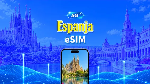 Espanja 5G eSIM  | 3 verkkoa | Täysi tuki AI:lle ja TikTokille | Päivittäinen/kokonaisdatapaketti | 1–30 päivää | 24 tunnin laskutus | QR-koodi
