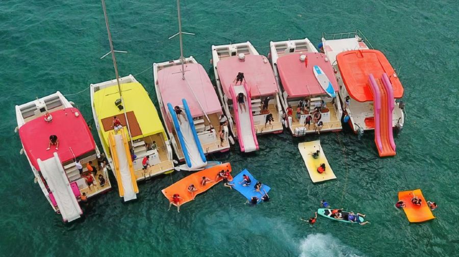 【深圳遊艇出海】深圳七星灣龍霖1號網紅雙體帆船包船出海