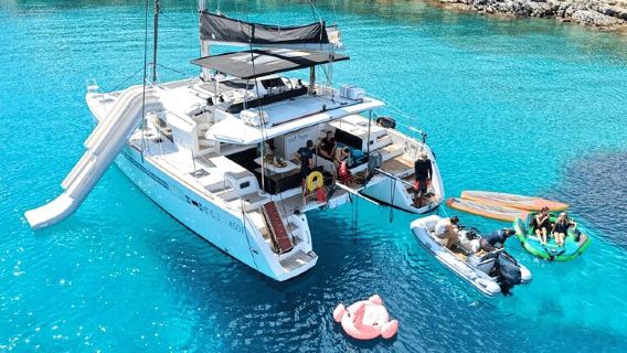 Ag. Nikolaos Catamaran to Spinalonga - Gourmet Meal & Water Toys