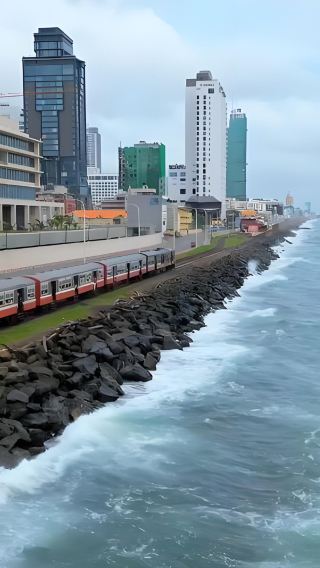 スリランカ海上列車+魚市場+セント・メアリーズ・チャーチ - グランド・ストリート+ガル+モスク|カスタマイズ可能&