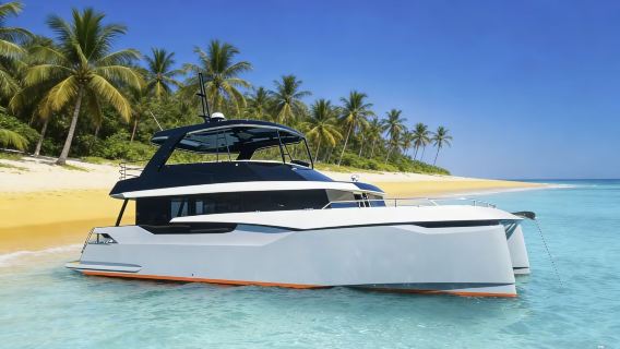 【海口遊艇包船】華彩海口灣55英尺雙體豪華遊艇包船出海