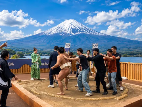 Sumo culture immersive show with yokozuna path and sumo hot pot