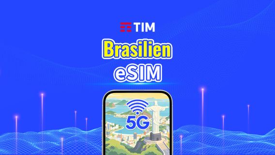 Brasilien TIM 4G/5G eSIM | Daglig pakke/Datapakke | 24-timers fakturering | 1-30 dage | QR-kode